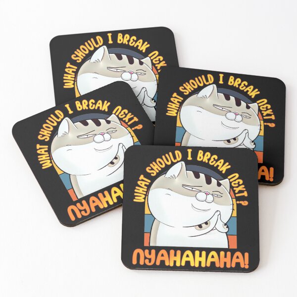 Item preview, What Should I Break Next Nyahahaha cat funny kitty kittens lover cute adorable neko meow nyaa purr  designed and sold by LemonMuMu.