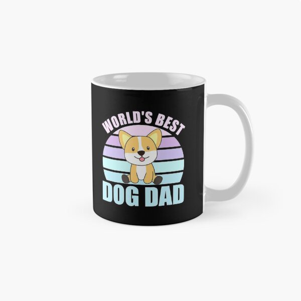 Item preview, Worlds Best Dog Dad   Dog Corgi Vintage Retro Sunset   designed and sold by LemonMuMu.