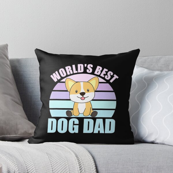Item preview, Worlds Best Dog Dad   Dog Corgi Vintage Retro Sunset   designed and sold by LemonMuMu.
