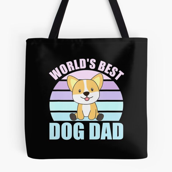 Item preview, Worlds Best Dog Dad   Dog Corgi Vintage Retro Sunset   designed and sold by LemonMuMu.