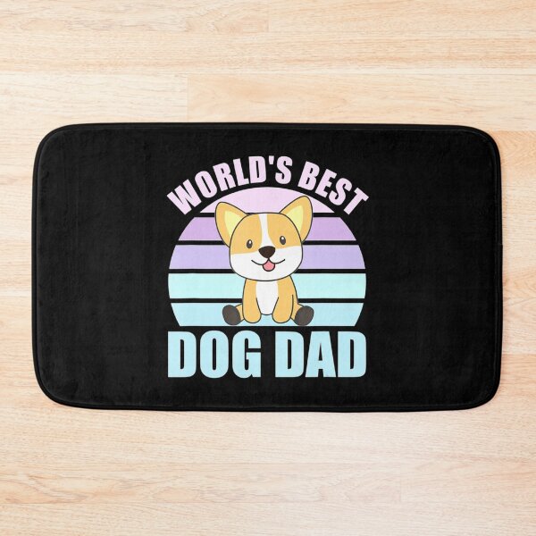 Item preview, Worlds Best Dog Dad   Dog Corgi Vintage Retro Sunset   designed and sold by LemonMuMu.