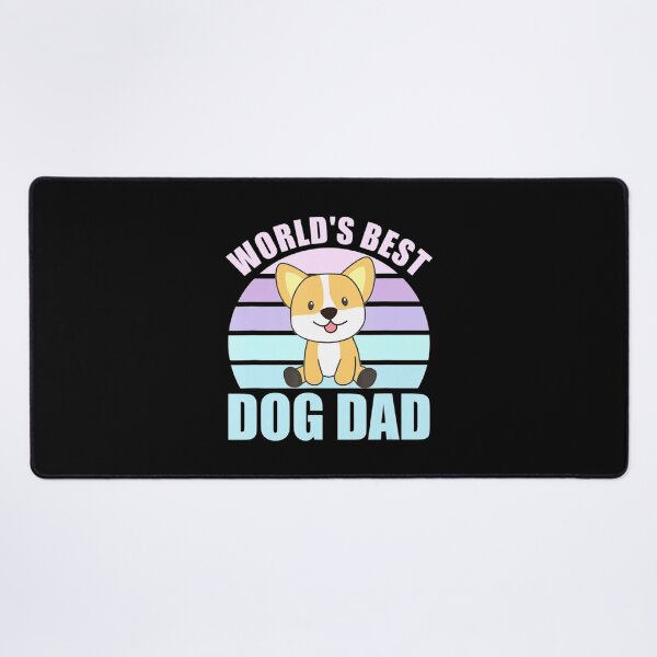 Item preview, Worlds Best Dog Dad   Dog Corgi Vintage Retro Sunset   designed and sold by LemonMuMu.