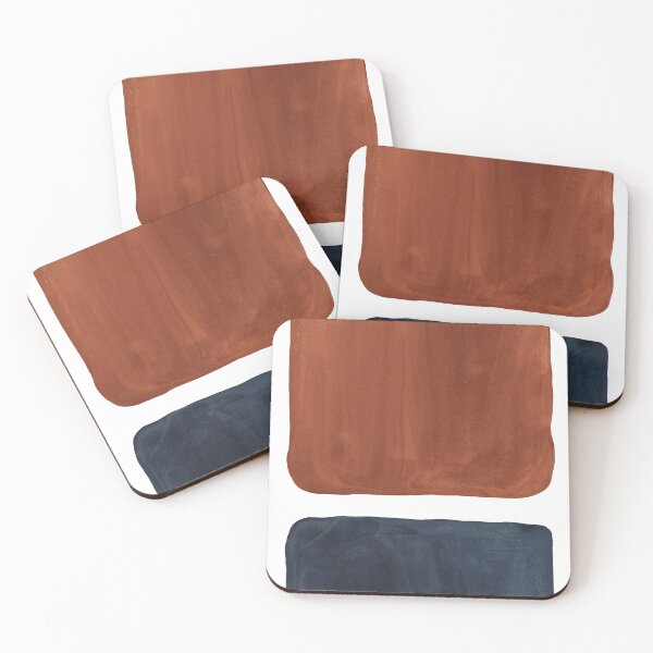 Item preview, Terracotta and navy color blocks designed and sold by WhalesWay.