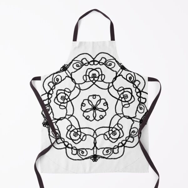 Item preview, ֎ LACE ֍ Black&White BW Scribbles ~Pentagon Flower~ Mandala Medallion Kaleidoscope Sacred Geometry~Day of Dead:Dia de los Muertos designed and sold by Spinning Plates 360.