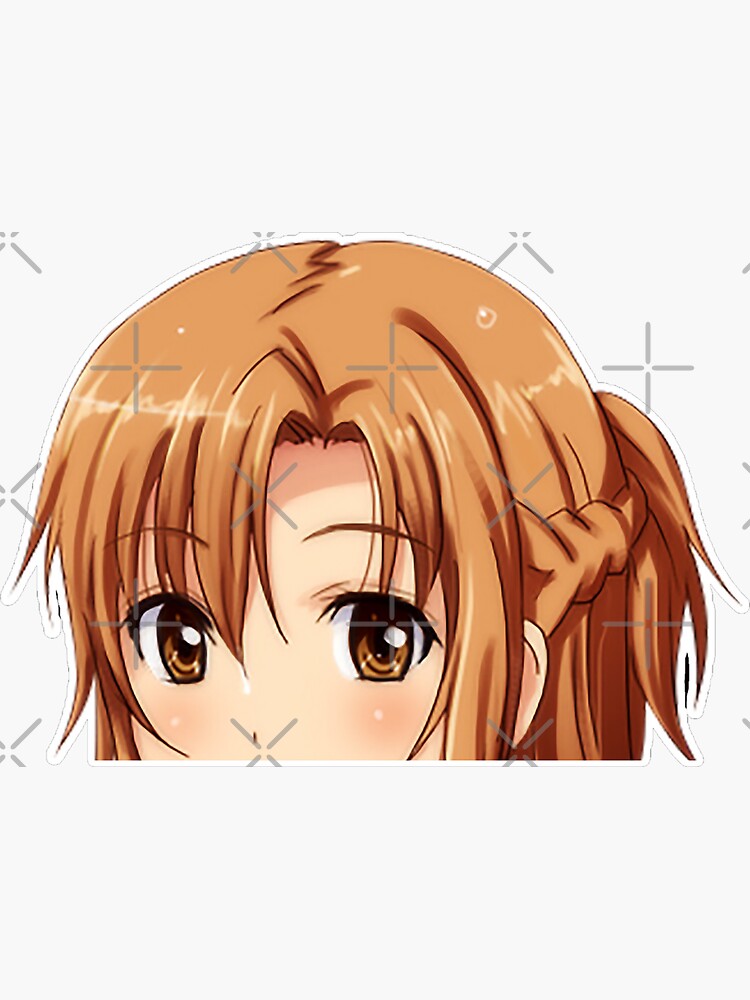 "Sword Art Online Yuuki Asuna Peeker" Sticker for Sale by Stickeramut