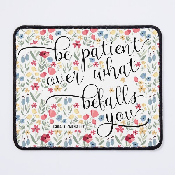 Item preview, Be patient over what befalls you - Surah Luqman 31:17 designed and sold by Pink Pastel Studio.