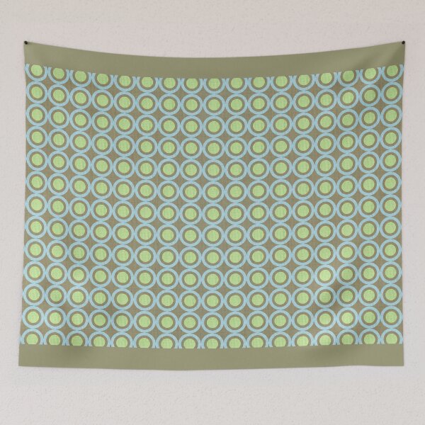 Item preview, Mid Century Modern Bubble Dots Brown and Green Abstract Pattern designed and sold by Shadowlight21.