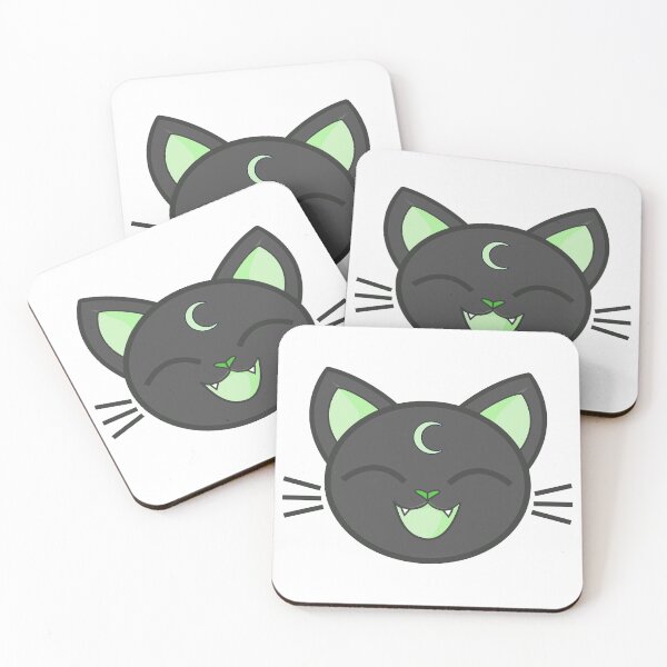 Item preview, Cat head with moon 1 designed and sold by thatsit-itslit.