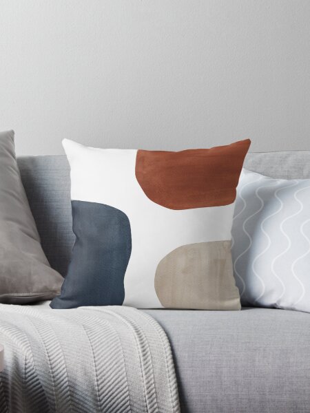 Item preview, Terracotta, navy and beige organic shapes designed and sold by WhalesWay.