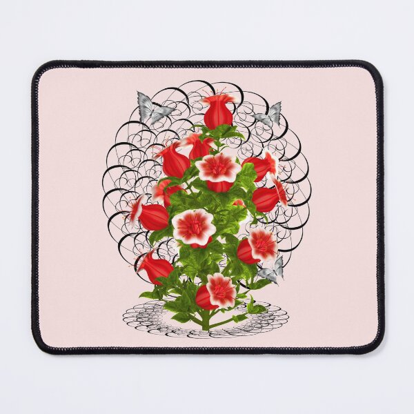 Item preview, Crimson delights, flowers and butterflies designed and sold by LoneAngel.