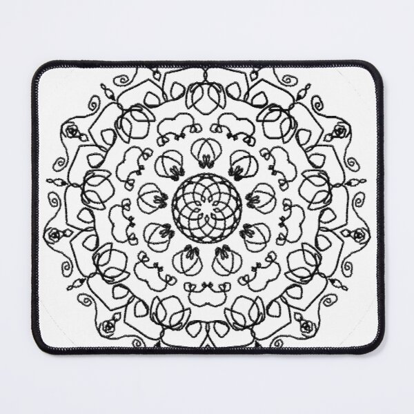 Item preview, ֎ LACE ֍ Black&White BW Scribbles ~Sun Circle~ Mandala Medallion Kaleidoscope Sacred Geometry~Day of Dead:Dia de los Muertos designed and sold by Spinning Plates 360.