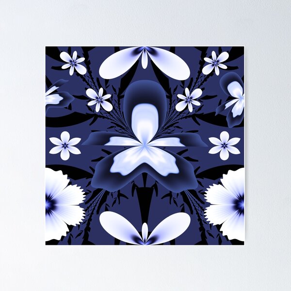 Item preview, Blue orchid on black designed and sold by ivanoel.