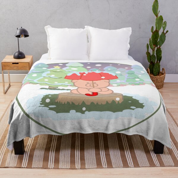 Item preview, Pashtel the Cottagecore Pastel Pig: Winter Snow Aesthetics  designed and sold by AxelGreen72.