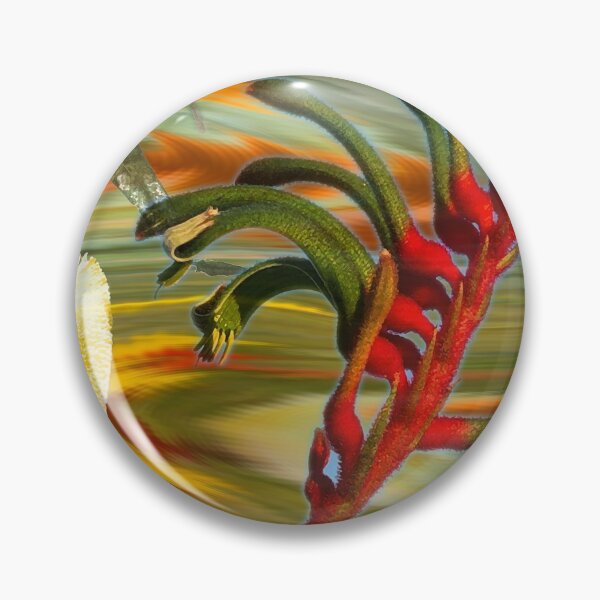 Item preview, Red kangaroo paw water bottle designed and sold by Flame-Fig.
