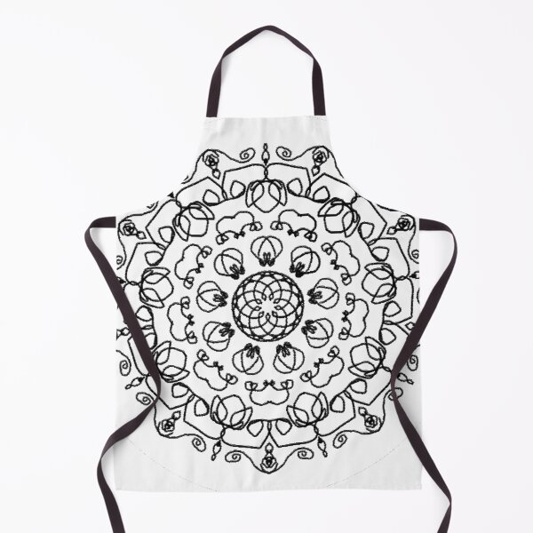 Item preview, ֎ LACE ֍ Black&White BW Scribbles ~Sun Circle~ Mandala Medallion Kaleidoscope Sacred Geometry~Day of Dead:Dia de los Muertos designed and sold by Spinning Plates 360.