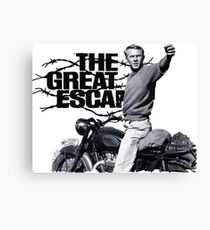 Steve McQueen The Great Escape TRIUMPH TR6 Motorcycle Canvas Print