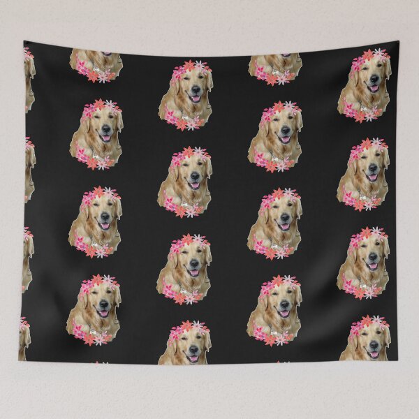 Item preview, Flowersandadog, Golden Retreiver designed and sold by DiensDesign.