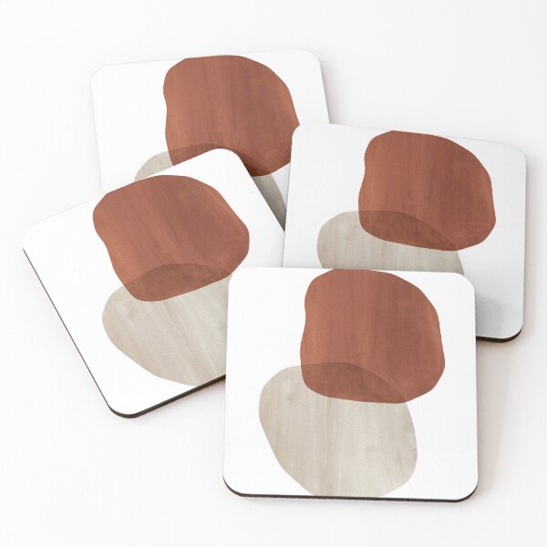 Item preview, Terracotta and beige abstract stones designed and sold by WhalesWay.