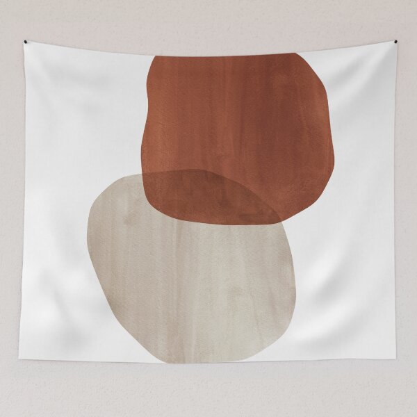 Item preview, Terracotta and beige abstract stones designed and sold by WhalesWay.