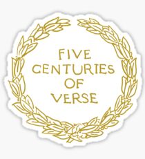Five Centuries of Verse (Ochre) Sticker