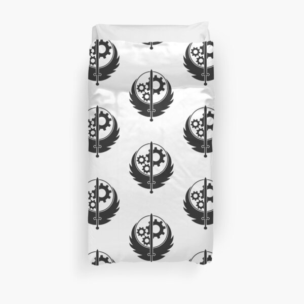 Brotherhood of Steel Emblem (Black) Duvet Cover