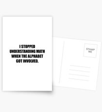 Understand Math Alphabet Postcards