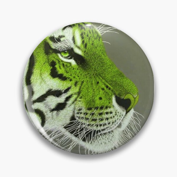 Emerald green and white siberian tiger
