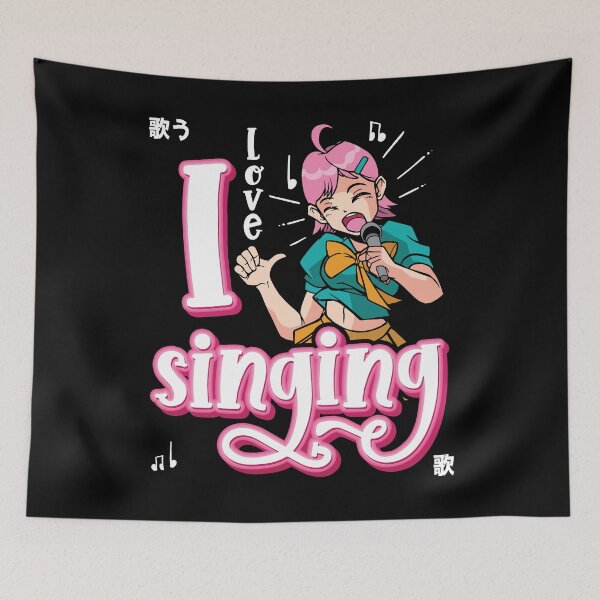 Item preview, I Love Singing - Music Acapella Anime Singer Girl product designed and sold by theodoros20.