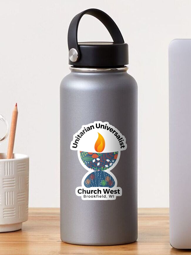 Thumbnail 1 of 3, Sticker, UU Church West Floral Chalice designed and sold by UUCW.