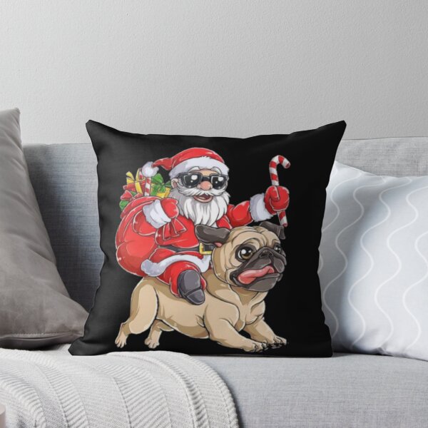 Item preview, Santa Riding Pug designed and sold by THISPUGVIBE.