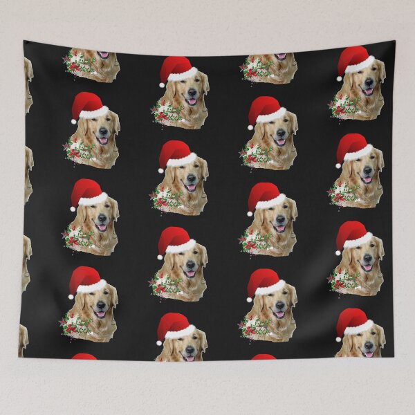 Item preview, Flowersandadog, Golden Retreiver Christmas designed and sold by DiensDesign.