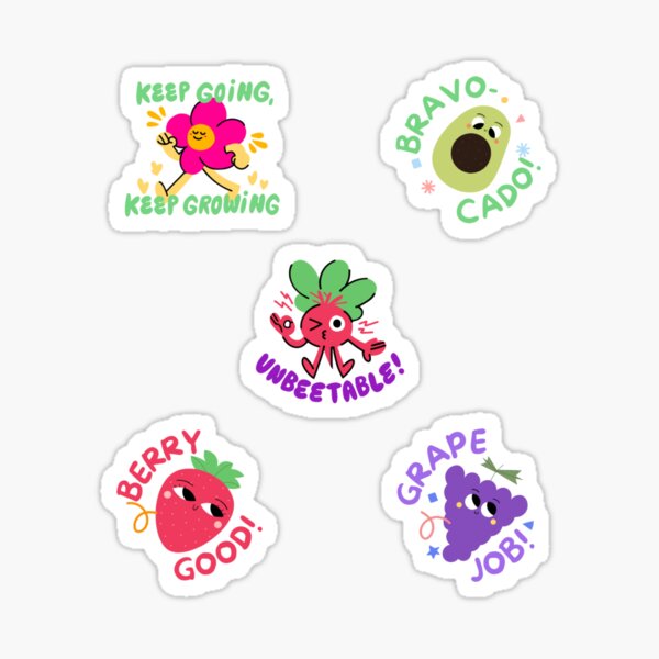 "Positive Messages and Funny Wordplay Puns Sticker Packs! " Sticker for ...