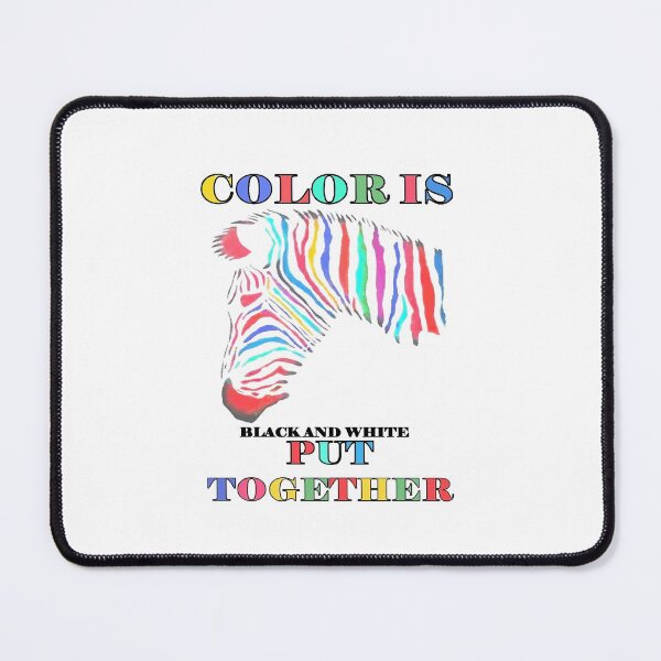 Item preview, Zebra with Color Is Black and White Put Together Text designed and sold by taiche.
