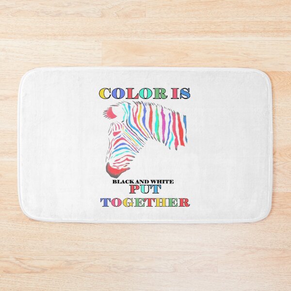 Item preview, Zebra with Color Is Black and White Put Together Text designed and sold by taiche.