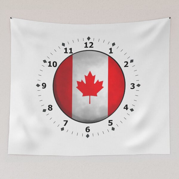Item preview, canada flag clock designed and sold by ZiphGames.
