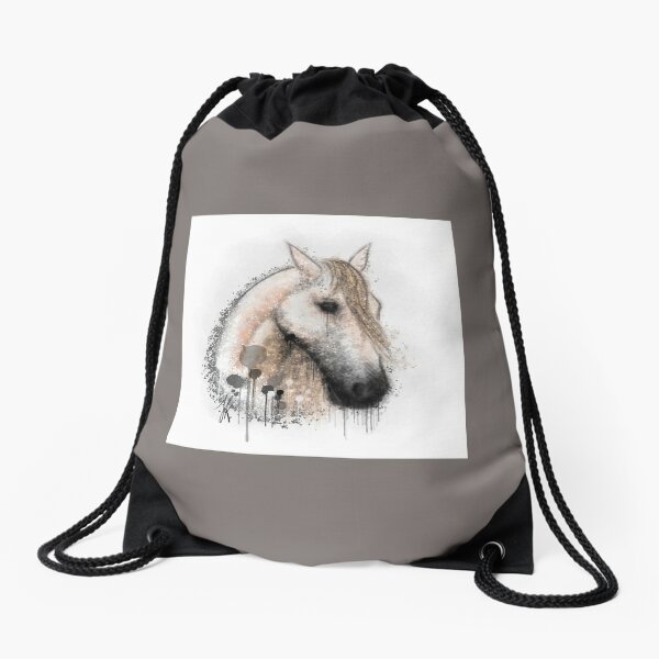 HO8 Personalizado Impreso Bolsa de viaje Negro Bolsa De Diseño Caballo Pony Botas De Montar a Caballo 