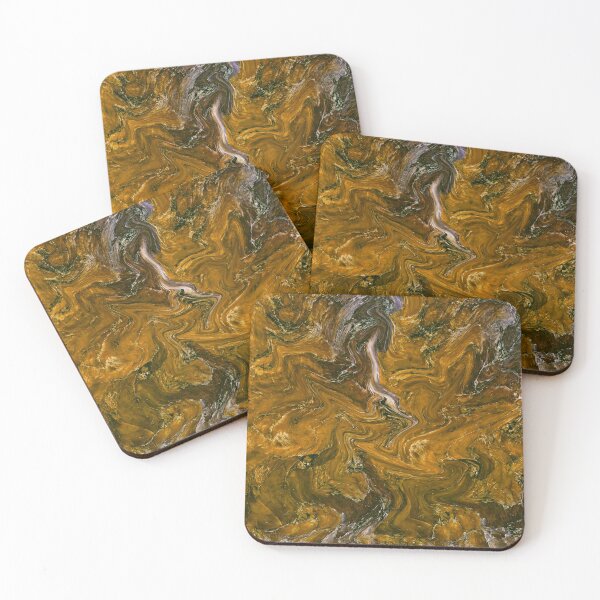 Item preview, Mustard marble art designed and sold by Catspuss.
