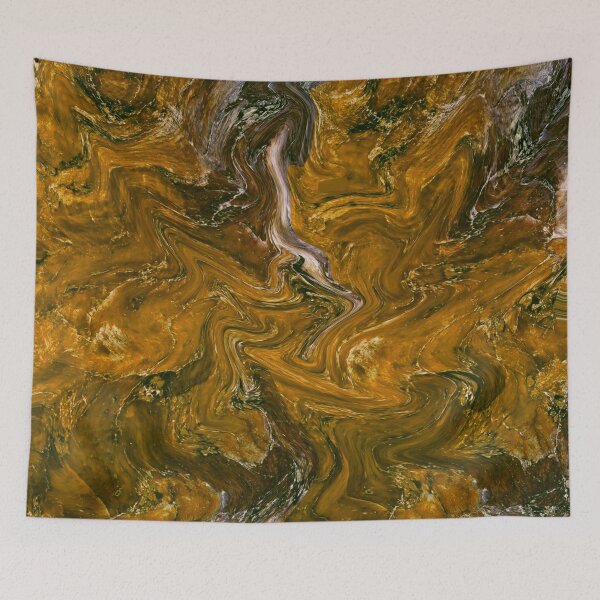 Item preview, Mustard marble art designed and sold by Catspuss.