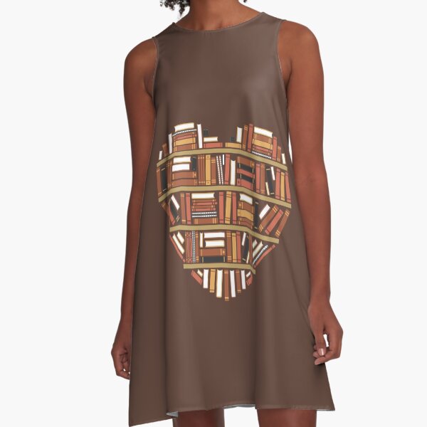 I Heart Books A-Line Dress