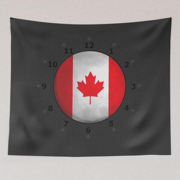 Item preview, canada flag clock designed and sold by ZiphGames.