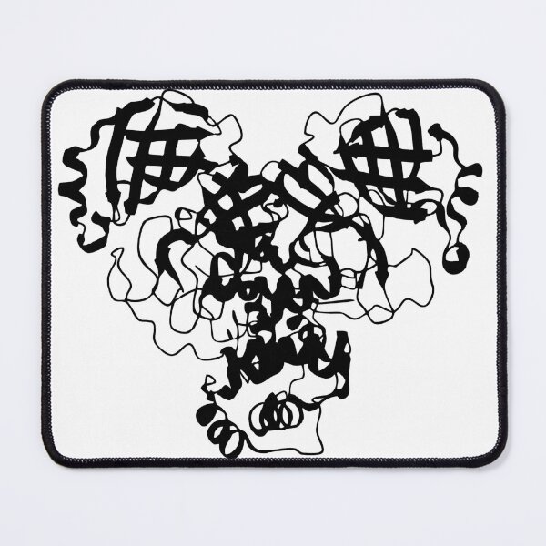 Item preview, SARS-CoV-2 Main Protease Structure - black designed and sold by RosArt100.