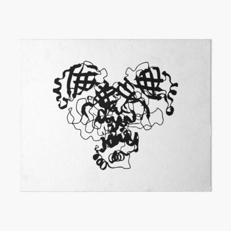 Item preview, SARS-CoV-2 Main Protease Structure - black designed and sold by RosArt100.