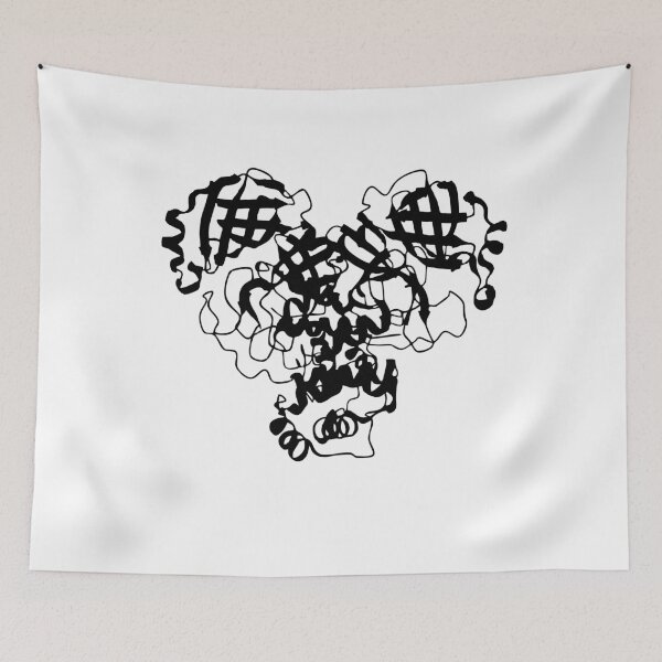 Item preview, SARS-CoV-2 Main Protease Structure - black designed and sold by RosArt100.