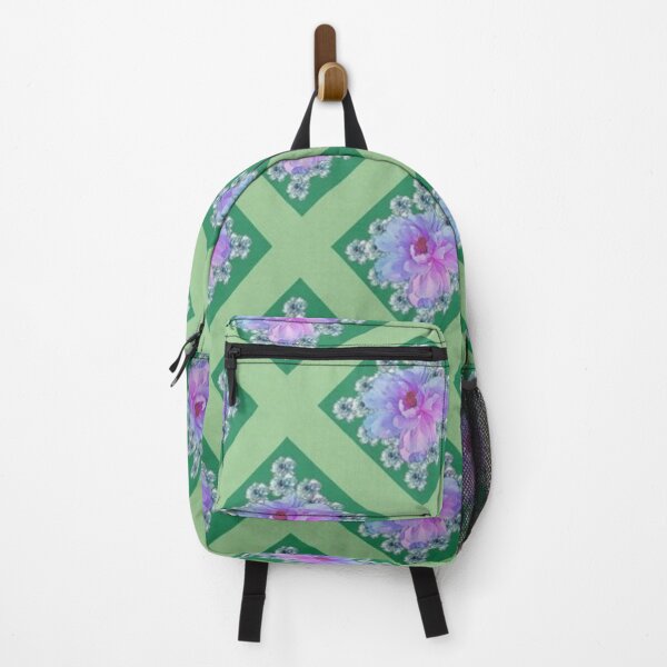 Item preview, DECORATIVE BLUE-LILAC FLOWER PATTERN GREEN ART designed and sold by sharlesart.