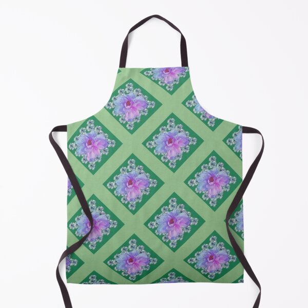 Item preview, DECORATIVE BLUE-LILAC FLOWER PATTERN GREEN ART designed and sold by sharlesart.