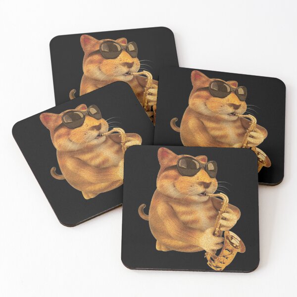 Item preview, Fun Cat With Saxophone Music Instrument designed and sold by BaseStore.