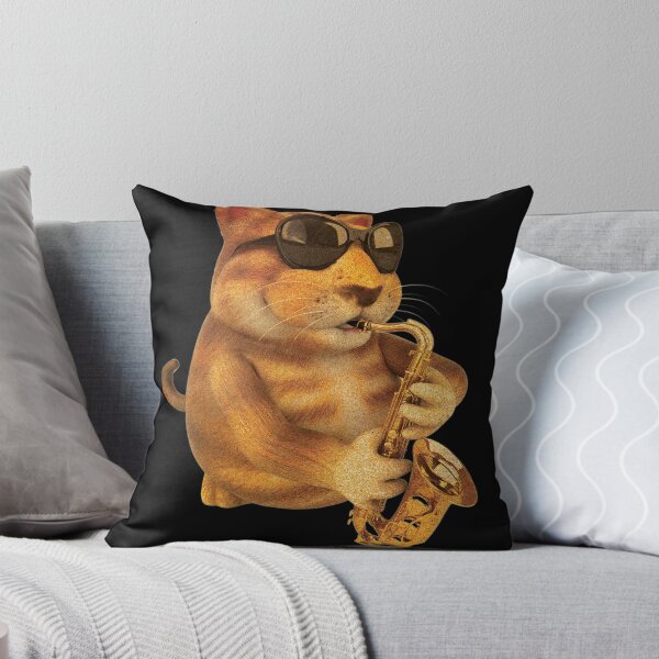 Item preview, Fun Cat With Saxophone Music Instrument designed and sold by BaseStore.