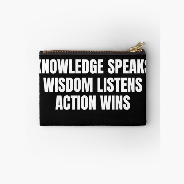 Item preview, knowledge speaks wisdom listens action wins designed and sold by KingsManKind.
