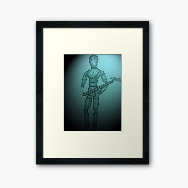 Azure Mannequin Framed Art Print