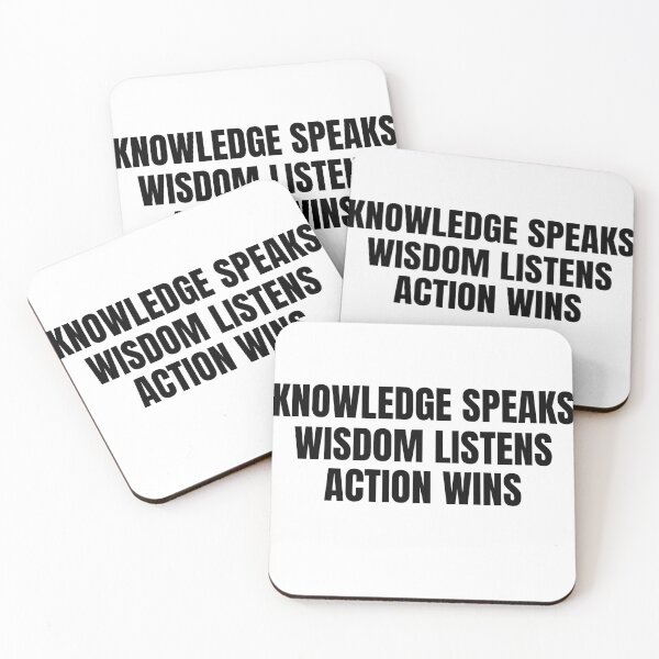 Item preview, knowledge speaks wisdom listens action wins 2 designed and sold by KingsManKind.